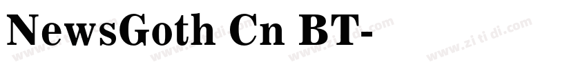 NewsGoth Cn BT字体转换
